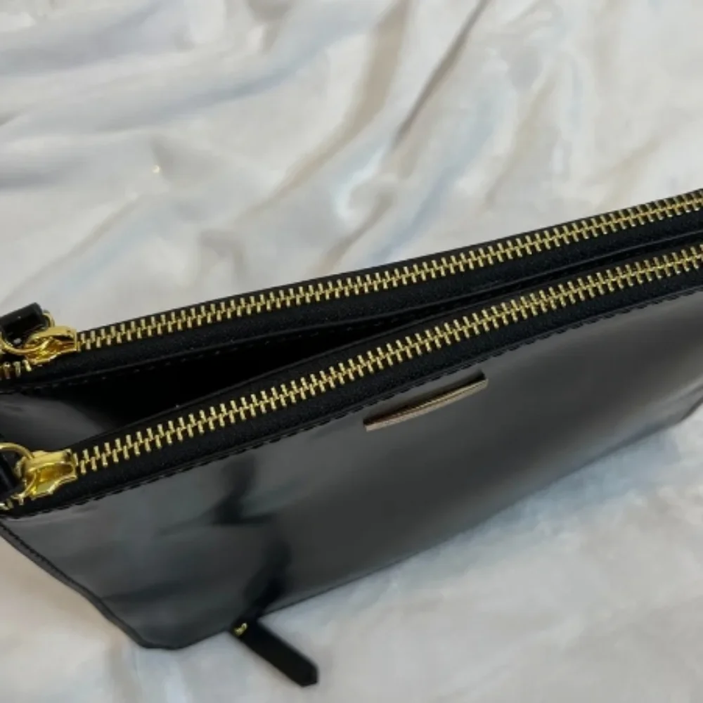 Zimmermann Black Patent Leather Zip Clutch Wristlet